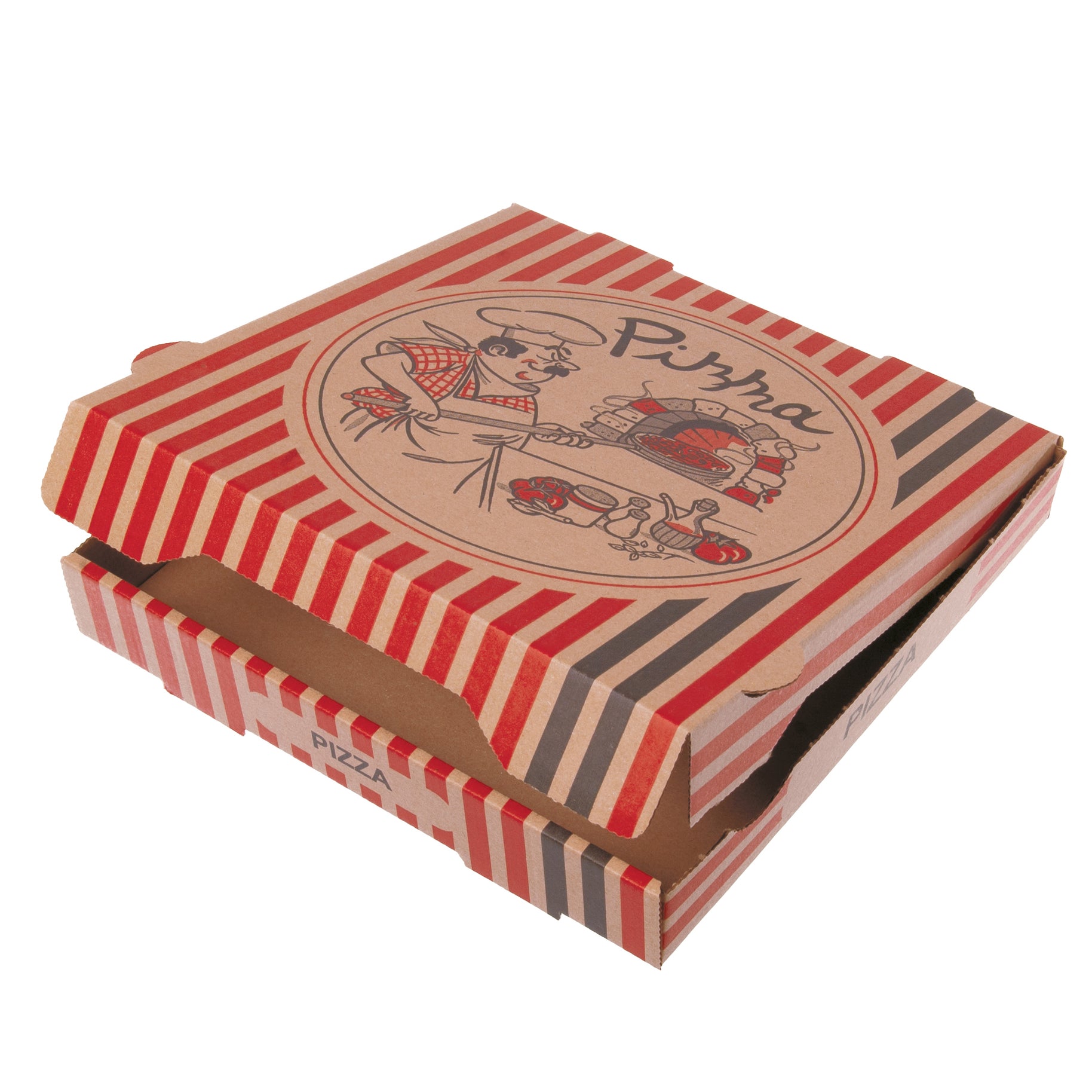 Pizzabox Pizzakarton Kraft Braun 29 x 29 x 4 cm — Wisefood GmbH