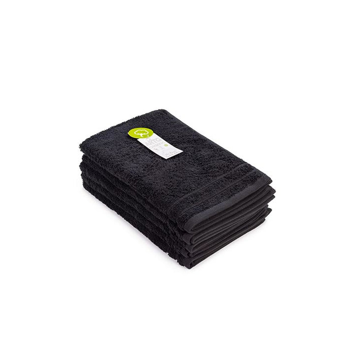 Organisches Gäste Handtuch schwarz - 40 x 60 cm - 100% Baumwolle