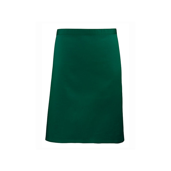 Mittellange Schürze grün - Universalgröße - 70 x 50 cm - 65% Polyester / 35% Baumwolle