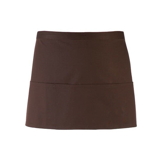 Schürze Colours Collection 3-Pocket Brown - 60 x 33 cm - 65% Polyester / 35% Baumwolle