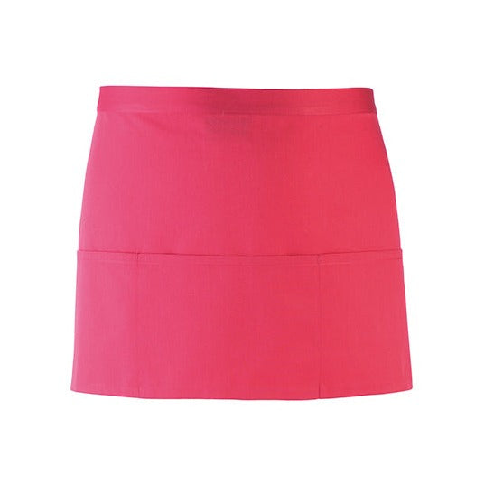 Barschürze rosa mit 3 Taschen - Universalgröße - 60 x 33 cm - 65% Polyester / 35% Baumwolle