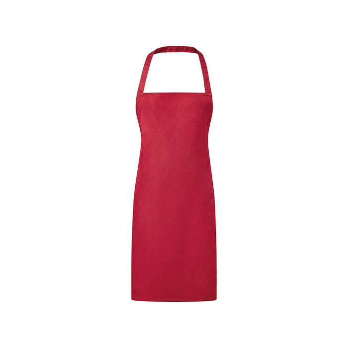 Latzschürze rot - Universalgröße - 67 x 78 cm - 65% Polyester / 35% Baumwolle